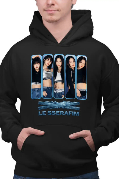 OEM Ανδρικό Φούτερ Le Sserafim Kpop Bts Εμπορεύματα Πάρτι