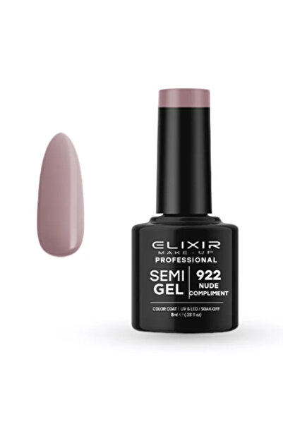Elixir Επαγγελματικό Ημι-τζελ Ημι-μόνιμο Βερνίκι Νυχιών 922 Nude Compliment Μ...