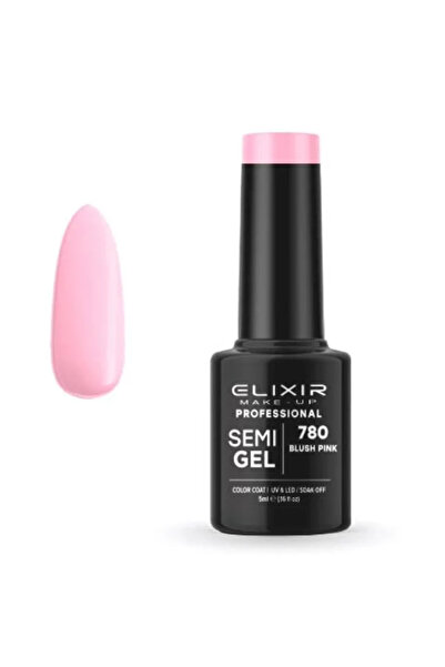 Elixir Επαγγελματικό Ημιμόνιμο Βερνίκι Νυχιών Ημι-τζελ 780 Ροζ Μπλούζα Φωτειν...