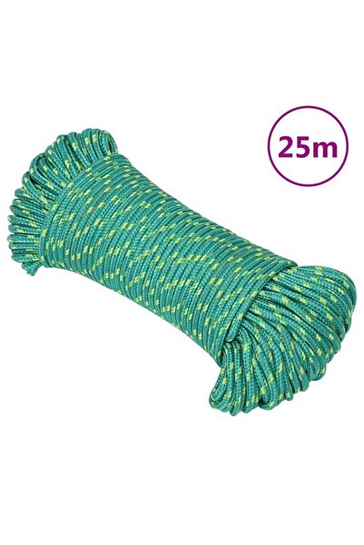 vidaxl Frânghie de barcă, verde, 3 mm, 25 m, polipropilenă