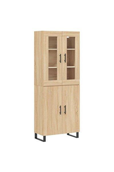 vidaxl Dulap înalt, stejar Sonoma, 69,5 x 34 x 180 cm, lemn prelucrat