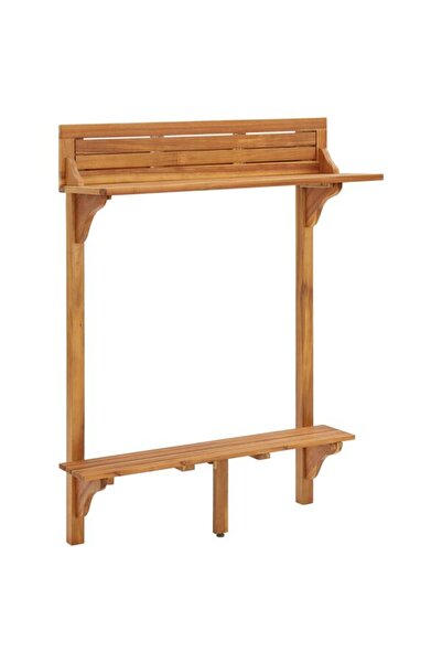 vidaxl Masă de bar pentru balcon, 90 x 37 x 122.5 cm, Lemn masiv de salcâm