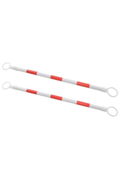 vidaxl Barieră rutieră retractabilă, 2 buc., 116-197 cm, plastic