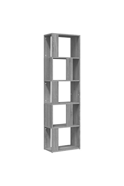 vidaxl Bibliotecă, gri sonoma, 45x24x160 cm, lemn compozit