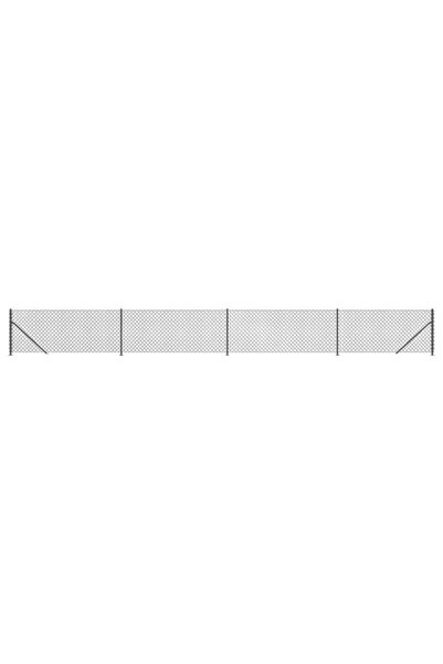 vidaxl Gard din plasă de sârmă cu bordură, antracit, 1,1 x 10 m