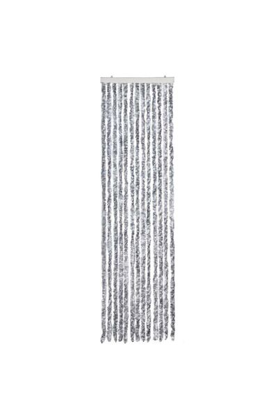 vidaxl Perdea anti-insecte, alb și gri, 56 x 200 cm, șenilă