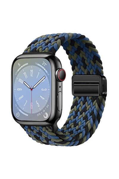 OEM Curea din nailon pentru Apple Watch 38/40/41mm camuflaj albastru