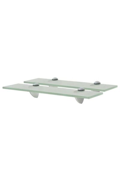 vidaxl Rafturi de perete, 2 buc., 40 x 20 cm, sticlă, 8 mm