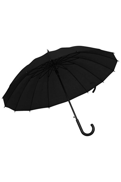 vidaxl Umbrelă automată, neagră, 105 cm