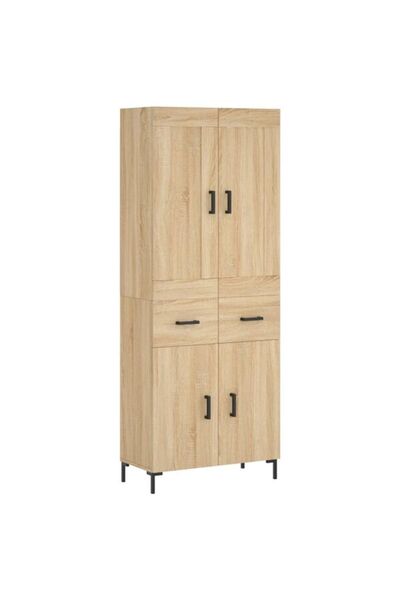 vidaxl Dulap înalt, stejar sonoma, 69,5 x 34 x 180 cm, lemn prelucrat