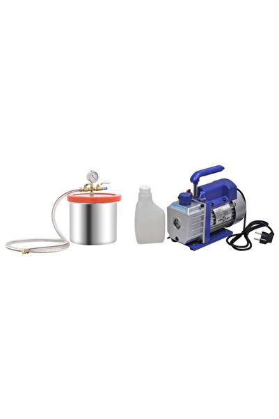 vidaxl Cameră de vid cu pompă monostadiu, 7,4 L
