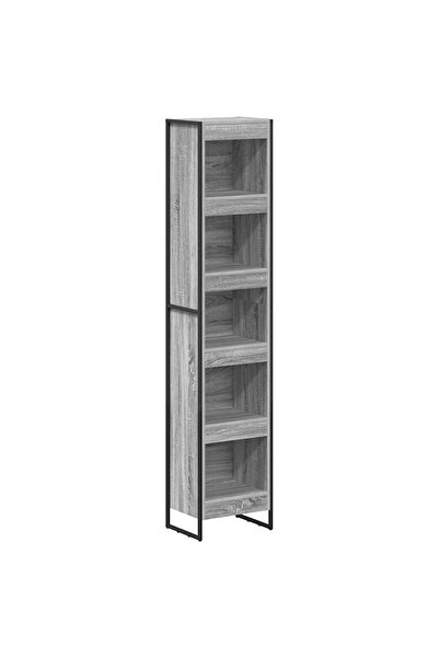 vidaxl Dulap pentru cărți Gri Sonoma 80 x 30 x 155 cm Lemn compozit