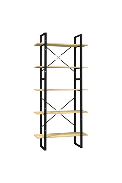 vidaxl Bibliotecă cu 5 rafturi, 80 x 30 x 175 cm, lemn masiv de pin