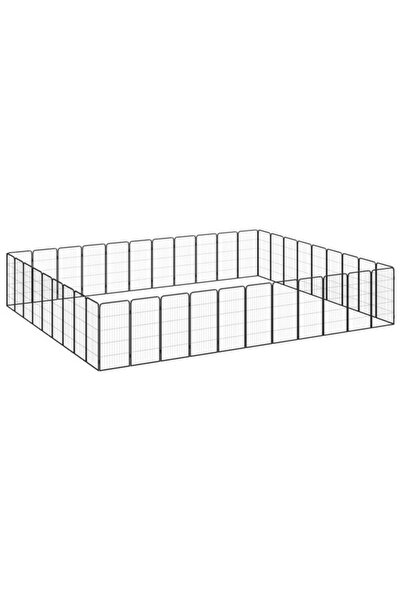 vidaxl Țarc pentru câini 40 panouri negru 50 x 100 cm oțel vopsit electrostatic