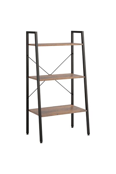 vidaxl Raft cu 3 niveluri, maro deschis / negru, 56x35x108 cm