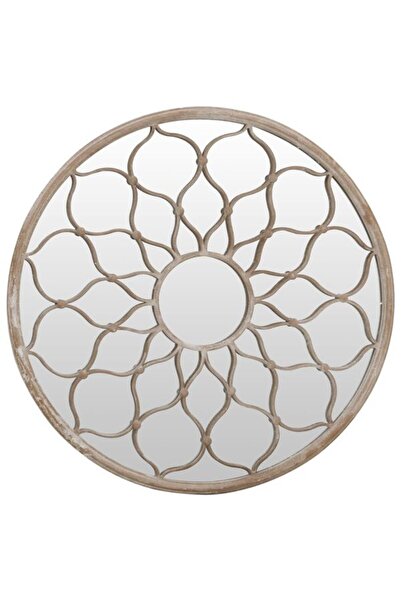 vidaxl Oglindă, rotundă, nisip, 60 x 3 cm, fier, pentru uz interior