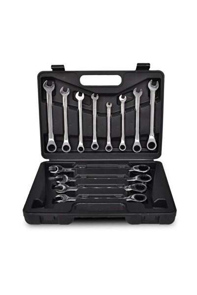 vidaxl Set de chei cu clichet din 12 piese