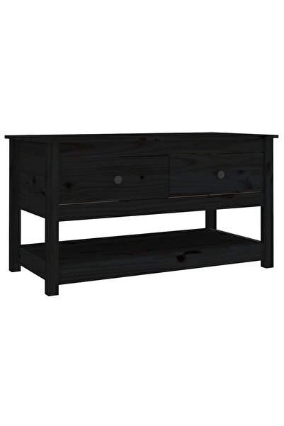 vidaxl Măsuță de cafea, negru, 102x49x55 cm, lemn masiv de pin
