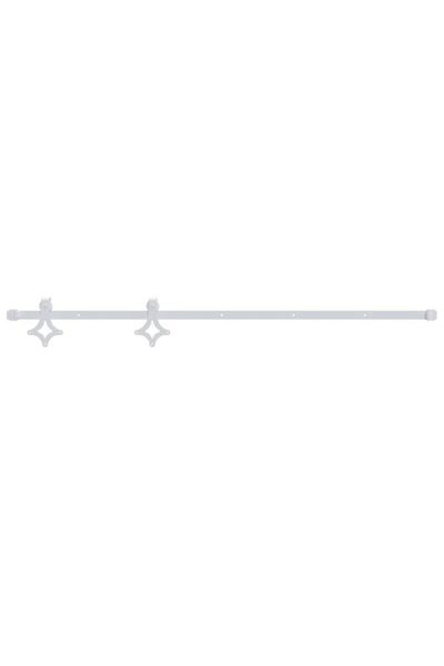 vidaxl Set de feronerie pentru ușă glisantă, alb, 183 cm, oțel