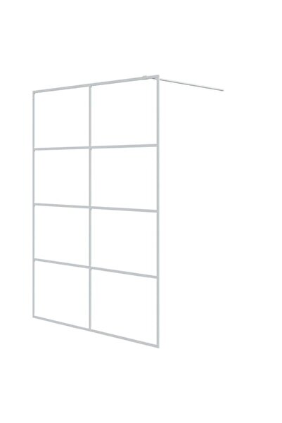 vidaxl Paravan de duș walk-in, alb, 140 x 195 cm, sticlă ESG transparentă
