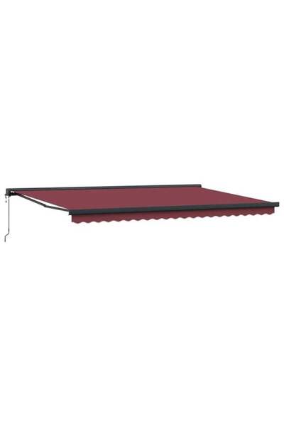 vidaxl Copertină retractabilă automată, bordo, 500 x 300 cm