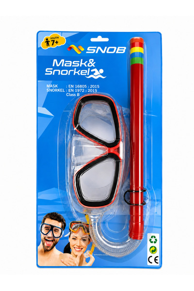 Snob Yüzücü Yetişkin Maske Şnorkel Seti