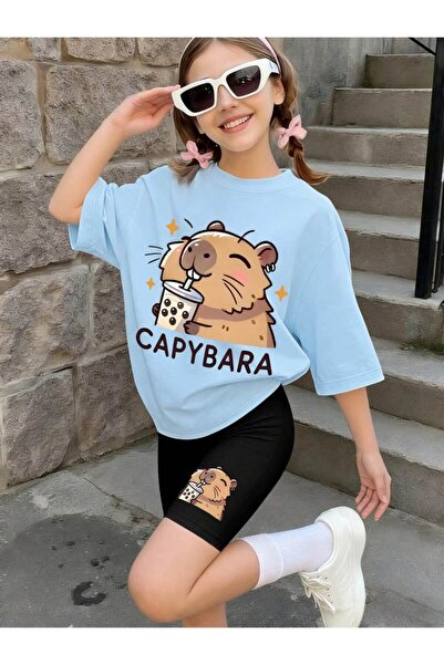 VESTIR BIEN Printed Summer T-Shirt Short Leggings Bottom-Top Children's Set C...