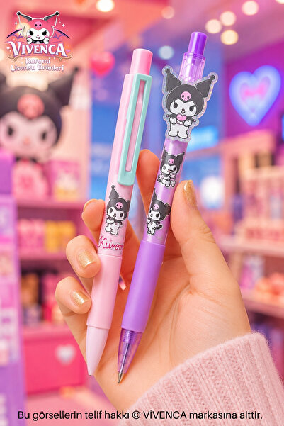kuromi Figured Dual Versatil Pen Set 0.7 mm Versatil Tip Pen Cute School Pen