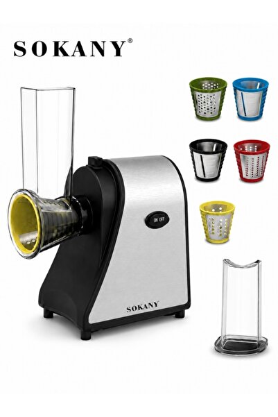 Kijarda Electric Vegetable Slicer & Grater with 5 Interchangeable Drums, Mult...