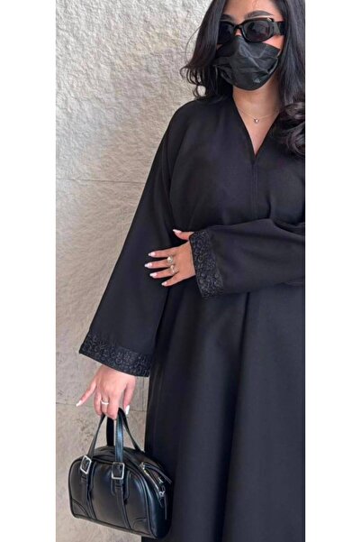 Sabaya Leyan Abaya Embroidery Work with Very Beautiful and Attractive Design