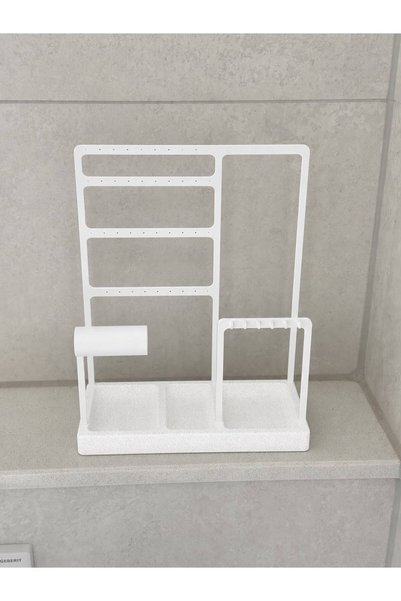 Formera Multi-Purpose Jewelry Organizer Stand – Necklace Earrings Bracelet Watch Organizer White