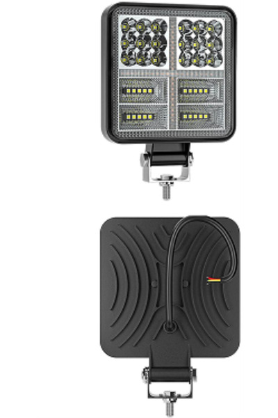 ekolmaks OFF ROAD ÇALISMA LAMBA KARE 59 LED BEYAZ-TURUNCU 12-30 VOLT