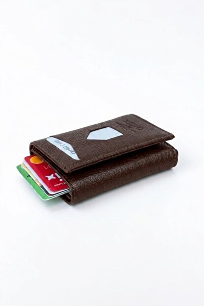 Classbag محفظة رجالية بنية اللون، مزودة بآلية أوتوماتيكية وحامل بطاقات (7 سم ...