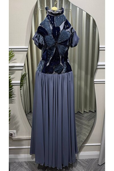 Jood Luxury Pink Embroidery Evening Dress
