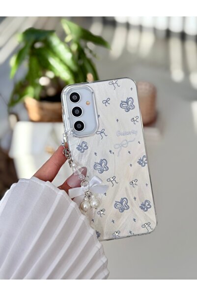 Go Aksesuar Galaxy A26 Uyumlu Charm İNCİ KURDELE Oyuncaklı Silikon Kılıf
