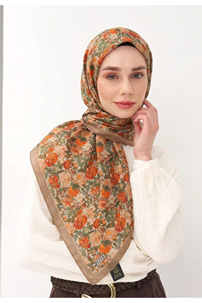 ZER Organic Cotton Viscose Scarf Special Design Floral Pattern Lightweight St...