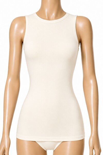 YILDIZ Lycra Zero Sleeve Women's Undershirt Ecru 3-Pack