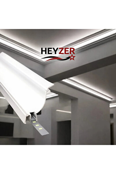 HEYZER Köşe Kartonpiyer LED Profili (3 Metre) – Alüminyum(LEDSİZ)