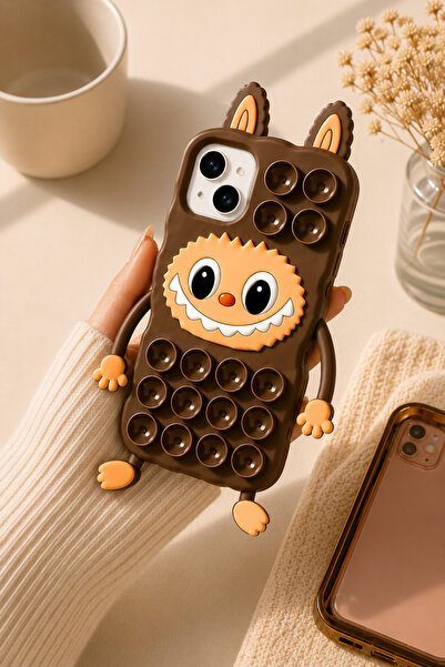 CaseMood İphone 15 Uyumlu Vantuzlu BunnyPop Telefon Kılıfı | Darbe Korumalı
