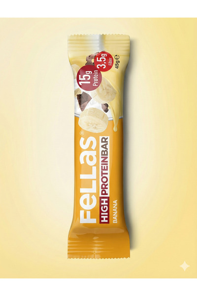 Fellas Yüksek Protein Bar - Muzlu 45g x 12 Adet