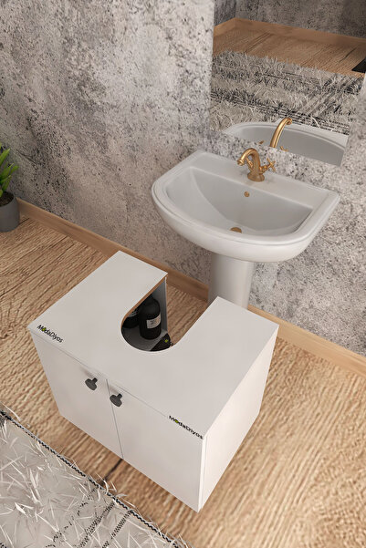 ModaDiyos Modelisa Lavabo Altı Dolap, Ayaklı Banyo Dolabı Mdf