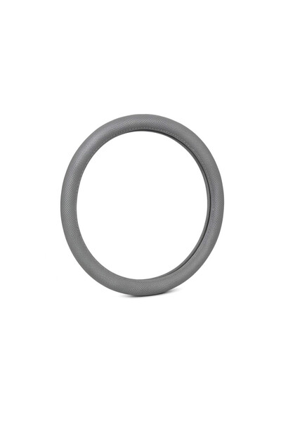 OEM Husa volan auto, imitatie piele, perforata, marime M 37-39 cm, gri