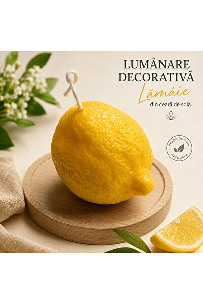 Handmade Декоративна лимонова свещ