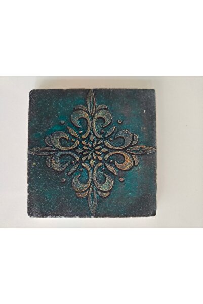 Şeker Portakalım Decorative Figured 10X10 cm Natural Stone Bathroom Balcony T...