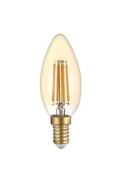 OPTONICA Λάμπα LED Κερί C35 Νήμα 4W 2500K E14 400lm Θερμό Λευκό 98mm
