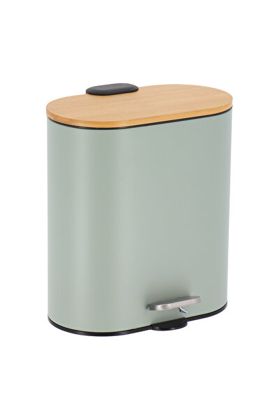 Sealskin Οβάλ 5L Μεταλλικός Κάδος Απορριμμάτων Χρώματος Μέντας με Μηχανισμό Α...