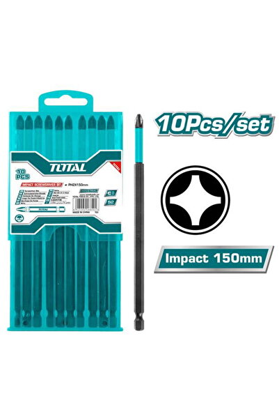 TOTAL Set 10 biți de impact PH2x150mm