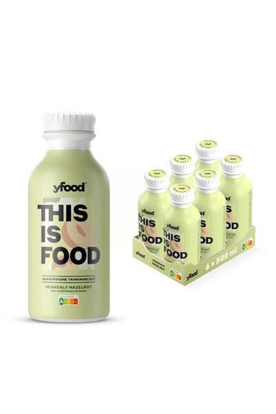 YFC YFOOD Heavenly Hazelnut Meal Replacement Drink 500ml x 6 – 33g Protein, 2...