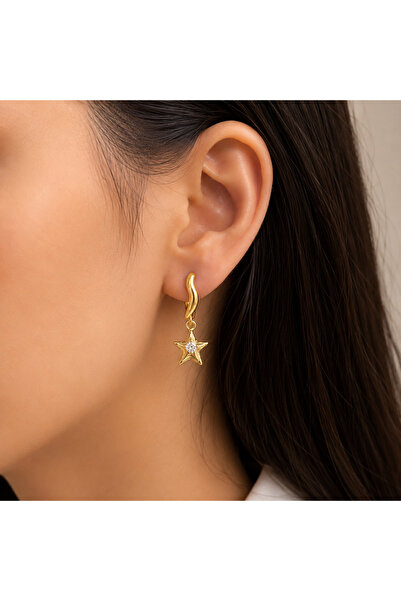 Xuping 14K Sallantılı Yıldız Küpe