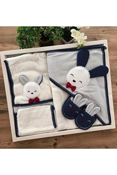 Ens Group Avm New Collection Baby Boy Towel Bathrobe Set Baby Birth Gift
